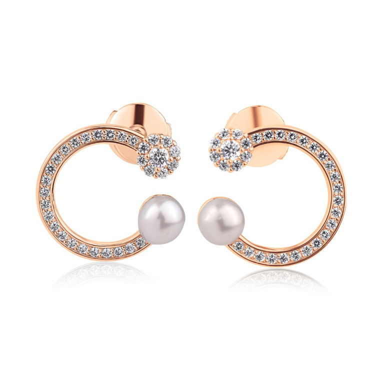 Boucles d'oreilles Excellence Argent 925 R.Gold & FWP