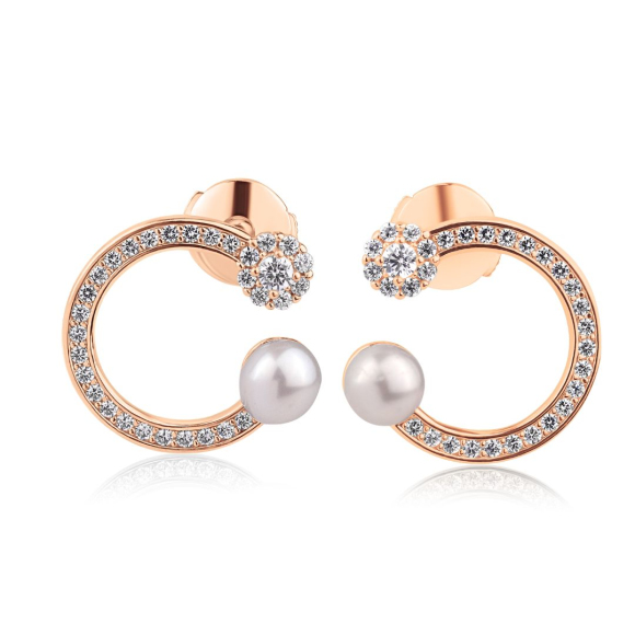 Boucles d'oreilles Excellence Argent 925 R.Gold & FWP