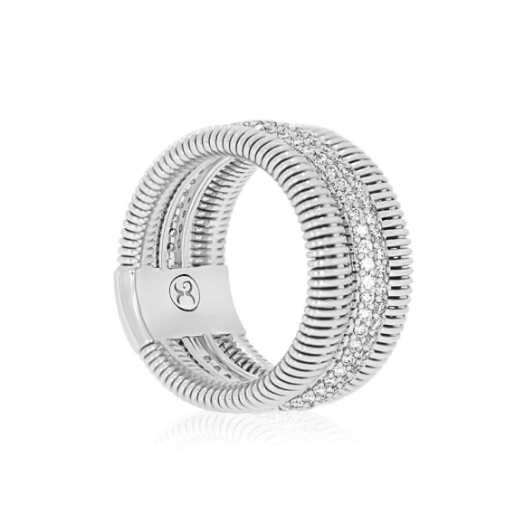 Bague Excellence Or gris 750/1000 & Diamants