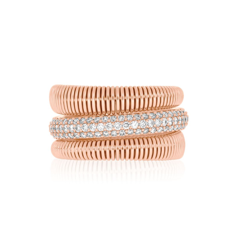 Bague Excellence Or rose 750/1000 & Diamants