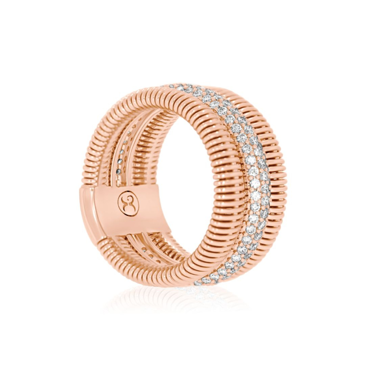 Bague Excellence Or rose 750/1000 & Diamants 2