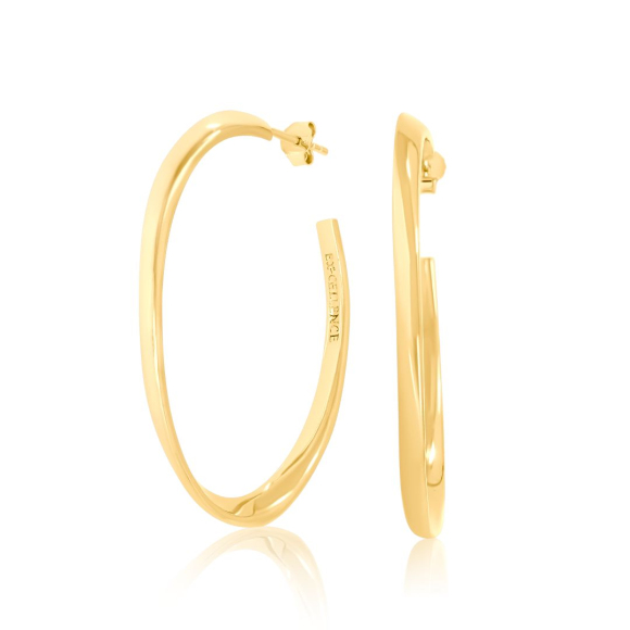 Créoles Excellence Plaqué Or 18K 3Mic