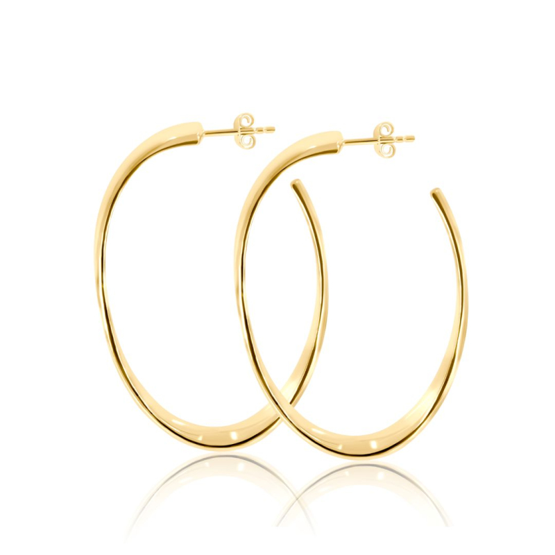 Créoles Excellence Plaqué Or 18K 3Mic