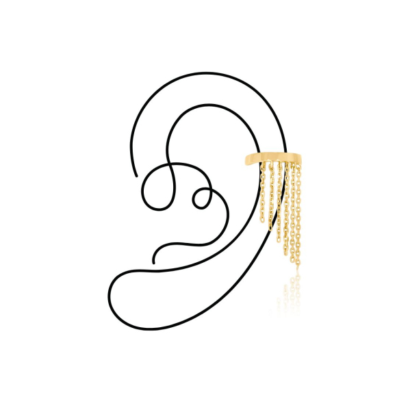 Mono boucle d’oreille Excellence Plaqué Or 18K 3Mic