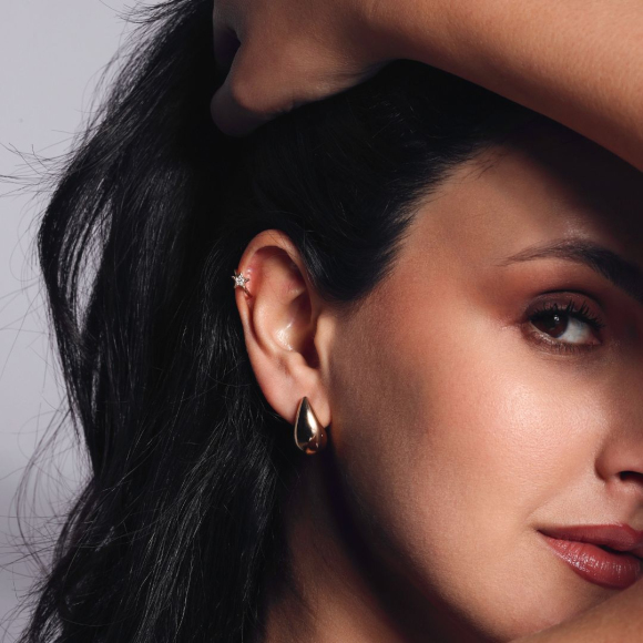 Mono boucle d'oreille Excellence Plaqué Or 18K 3Mic