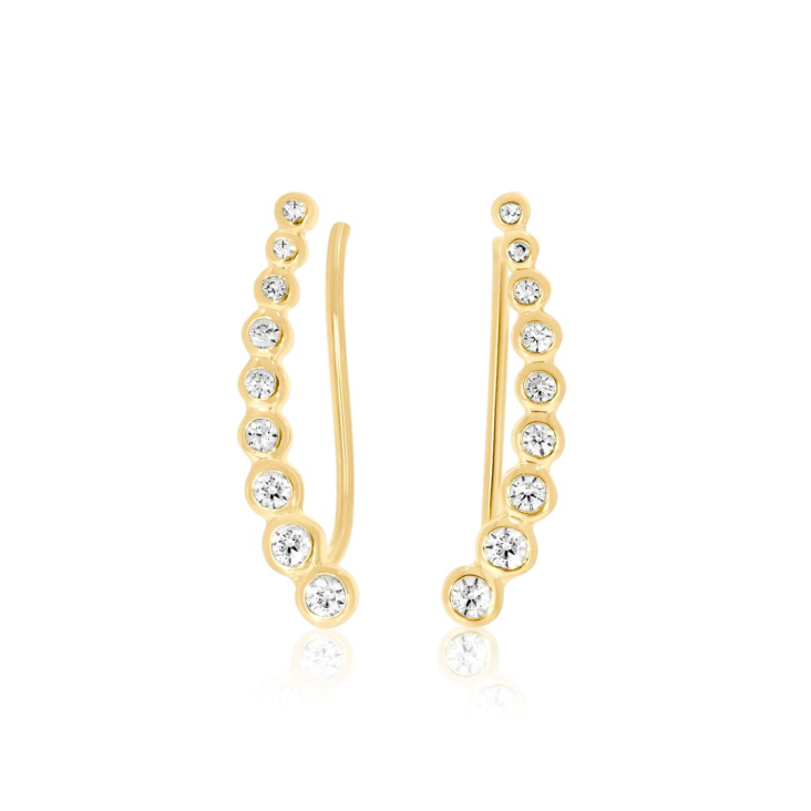 Boucles d'oreilles montantes Excellence Plaqué Or 18K 3Mic