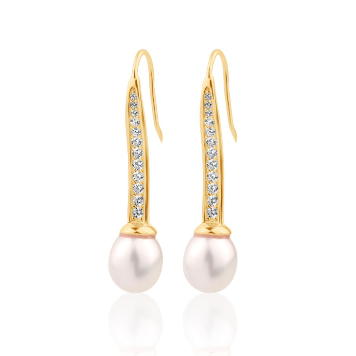 Boucles d'oreilles crochet Excellence Plaqué Or 18K 3Mic & FWP