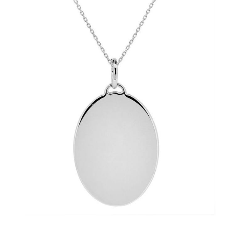 PENDENTIF PLAQUE ARGENT 925 RH