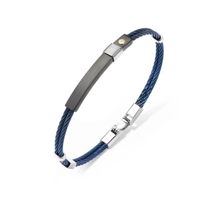 Bracelet Excellence Acier 316L & Clous Or 18K