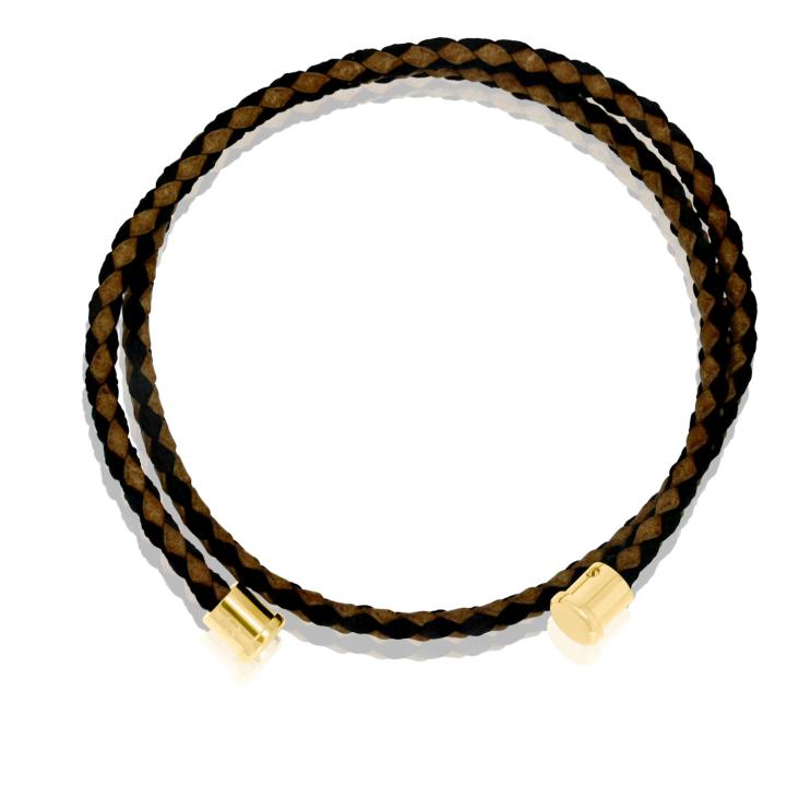 Cuir marron C 3mm DB Excellence Caméléon Acier 316L W