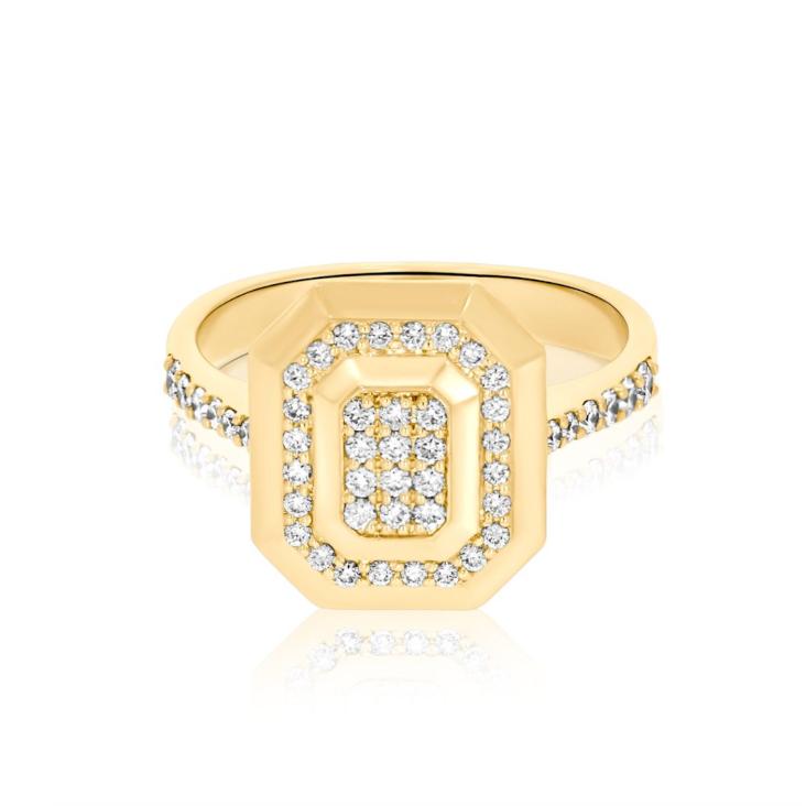 BAGUE EXCELLENCE OR 750/1000 & DIAMANTS