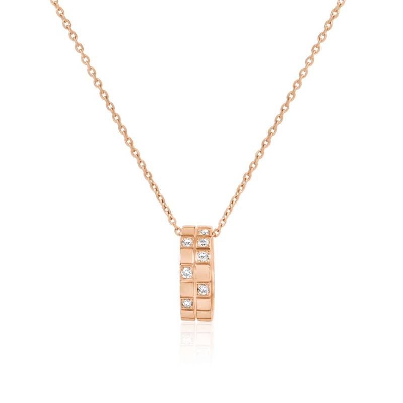 Collier ring Excellence Or rose 750/1000 & Diamants