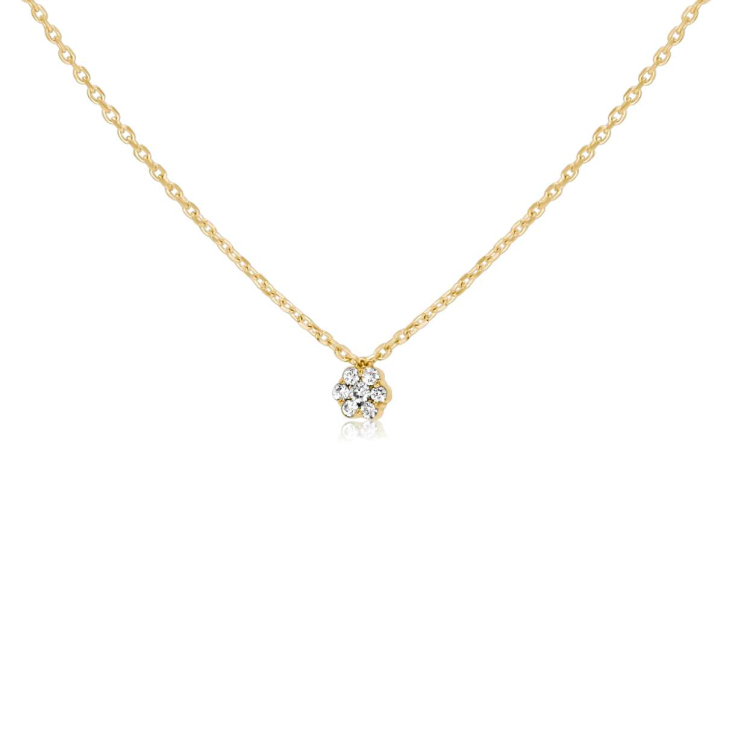 Collier marguerite Excellence Or Jaune 750/1000 & Diamants