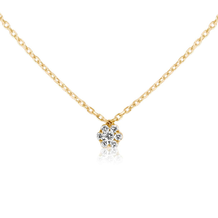 Collier marguerite Excellence Or Jaune 750/1000 & Diamants 2