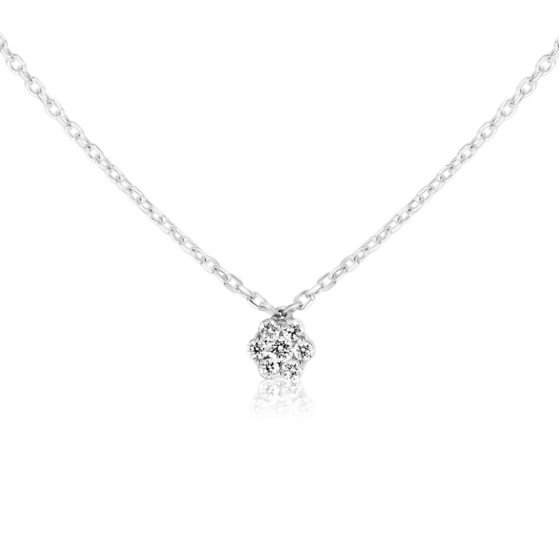 Collier marguerite Excellence Or gris... Collier marguerite Excellence Or gris...