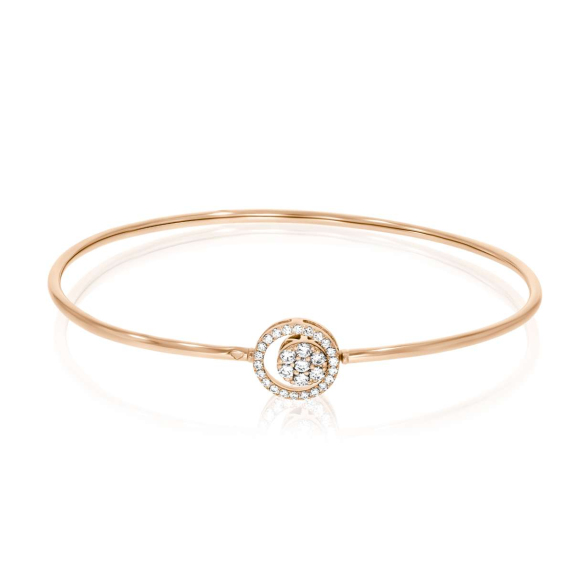 Bracelet marguerite Excellence Or rose 750/1000 & Diamants