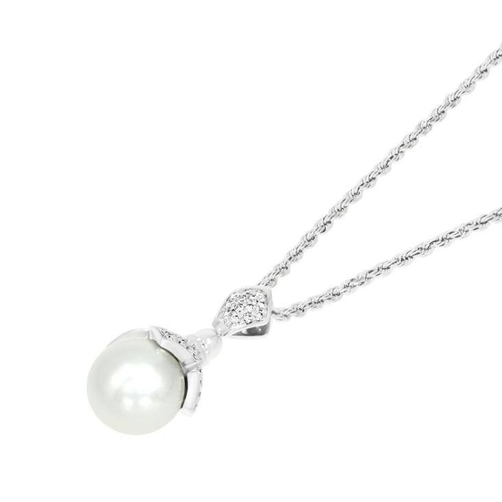 Pendentif Flower Excellence Or gris 750/1000, FWP & Diamants 2