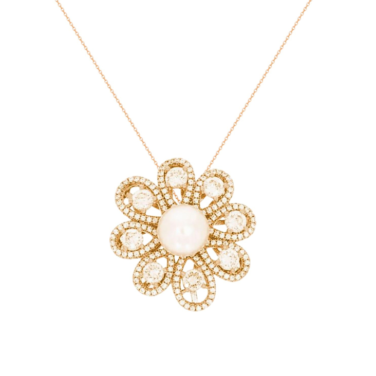 Pendentif Excellence Joaillerie Argent 925 R.Gold & FWP