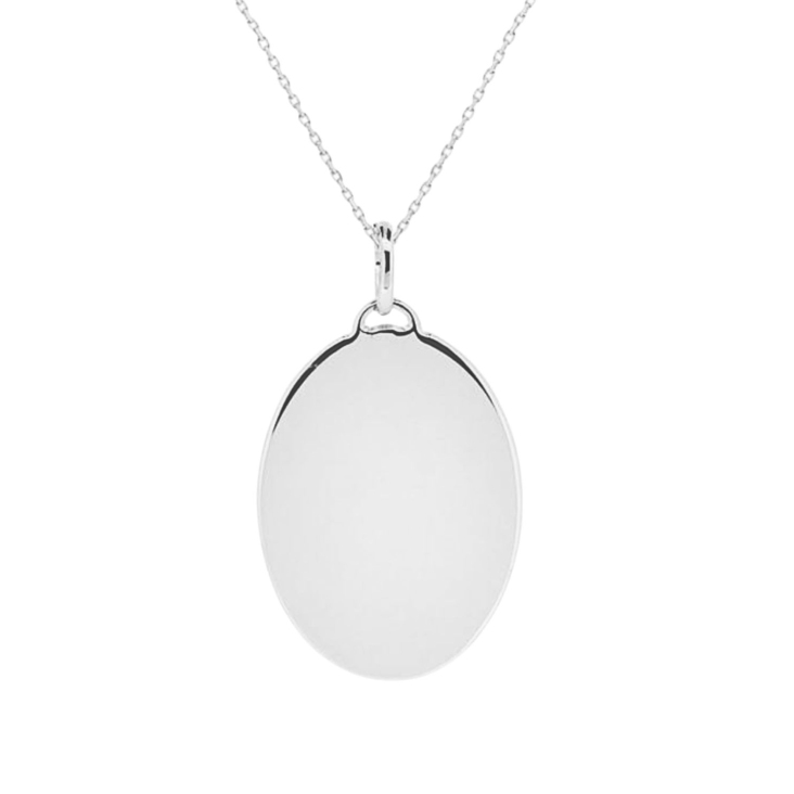 PENDENTIF PLAQUE ARGENT 925 RH