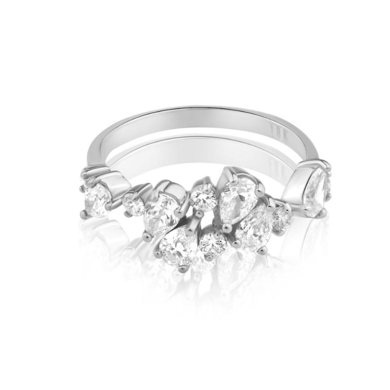 Demi alliance Excellence Or gris 750/1000 & Diamants