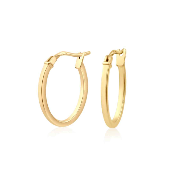 Créoles ovales Excellence en Or jaune 750/1000