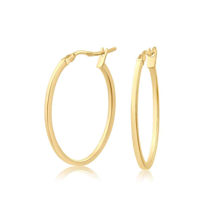 Créoles ovales Excellence en Or jaune 750/1000