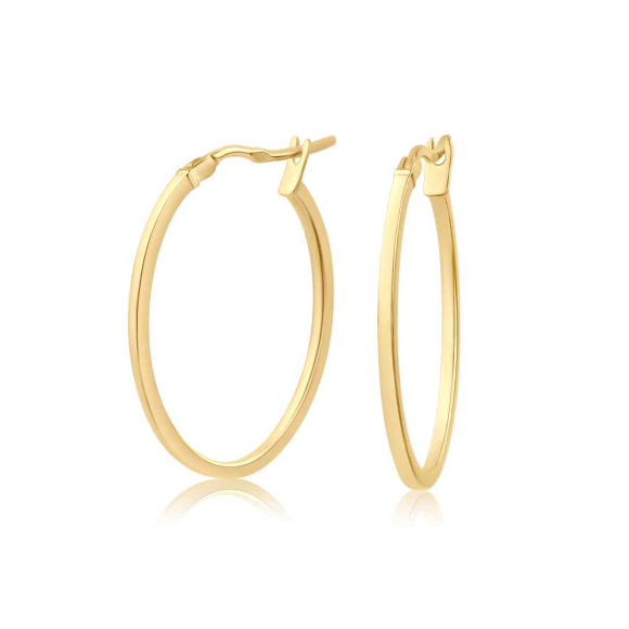 Créoles ovales Excellence en Or jaune 750/1000