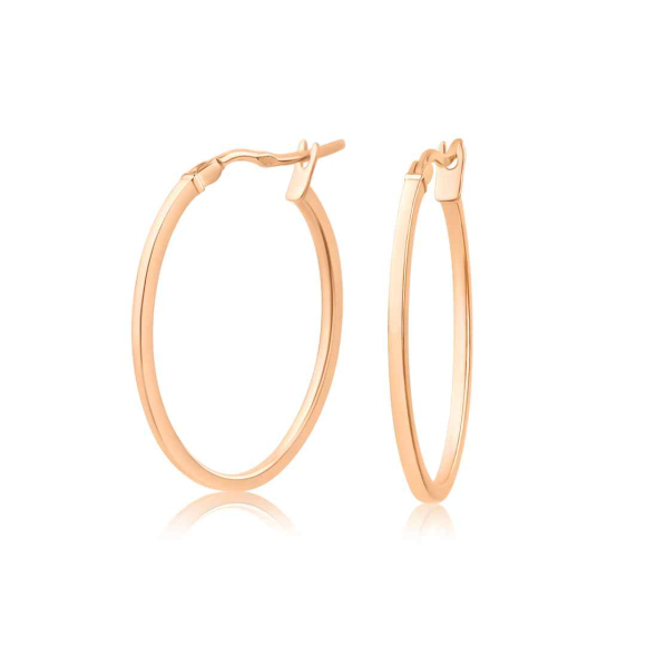 Créoles ovales Excellence en Or rose 750/1000