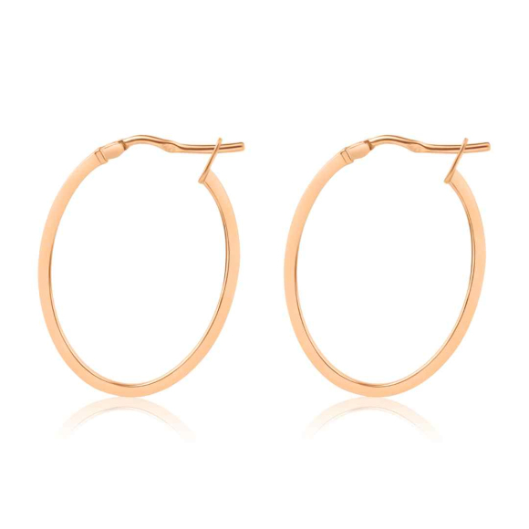 Créoles ovales Excellence en Or rose 750/1000