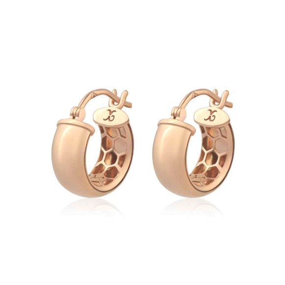 Créoles circulaires Excellence en Or rose 750/1000