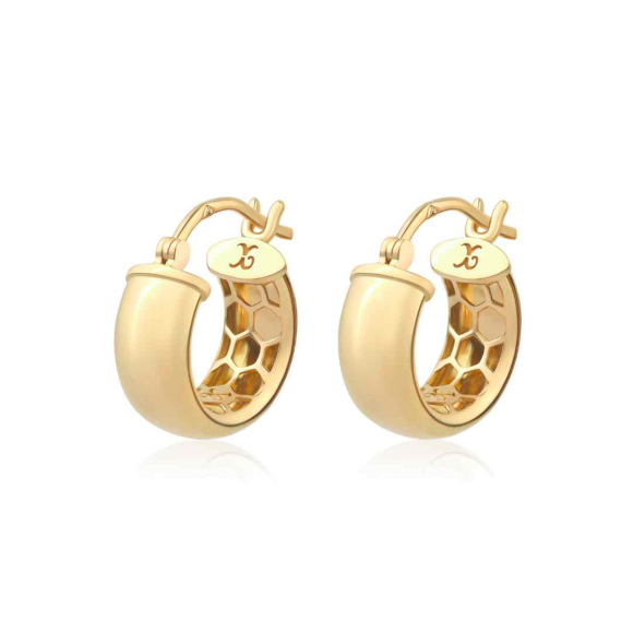 Créoles circulaires Excellence en Or jaune 750/1000