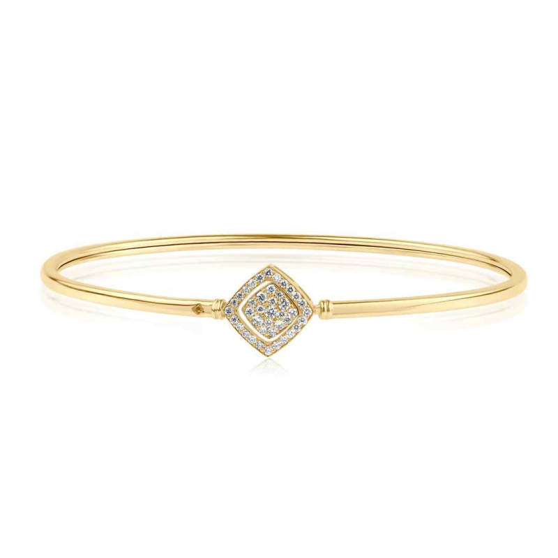 Bracelet Jonc Excellence Or jaune 750/1000 & Diamants