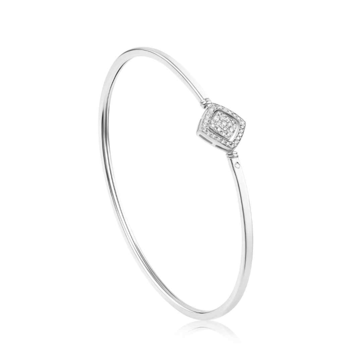 Bracelet Jonc Excellence en Or gris 750/1000 & Diamants 2