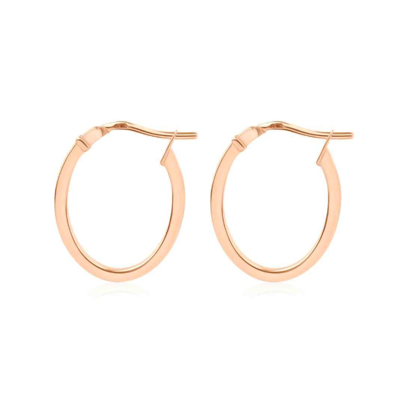 Créoles ovales Excellence en Or rose...