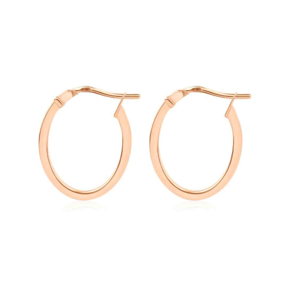 Créoles ovales Excellence en Or rose 750/1000