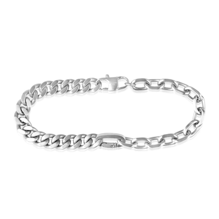 Gourmette identité Acier 316L brossé