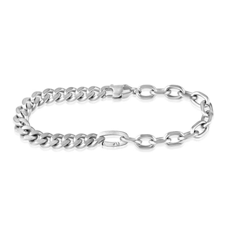 Gourmette identité Acier 316L brossé 2