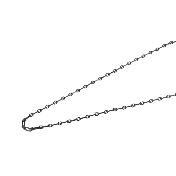 Collier maille Forçat large Acier 316L gris profond 2