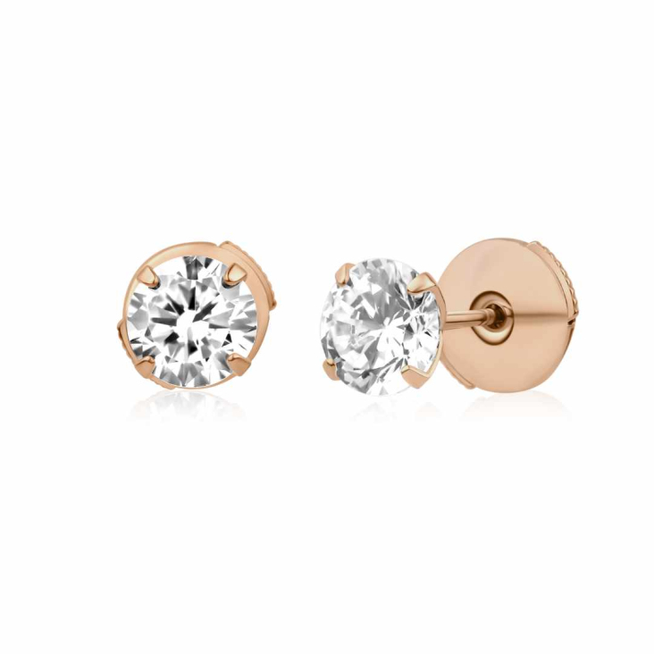 Puces d'oreilles Excellence en Argent 925 R.Gold