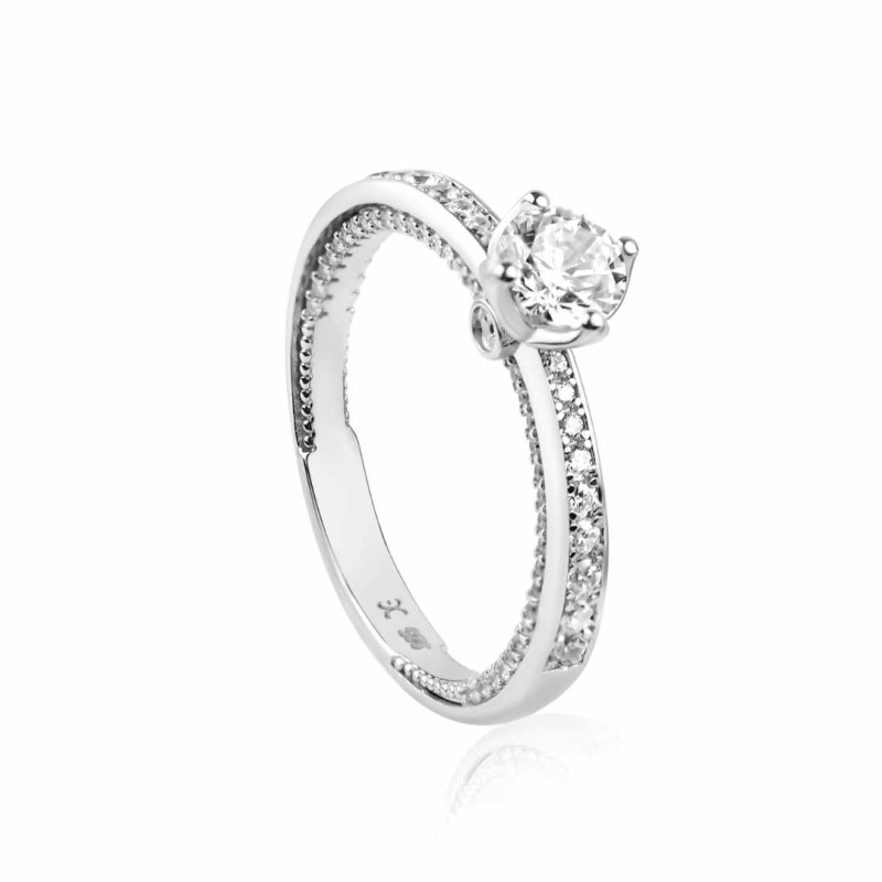 Bague solitaire Excellence Argent 925... Bague solitaire Excellence Argent 925...