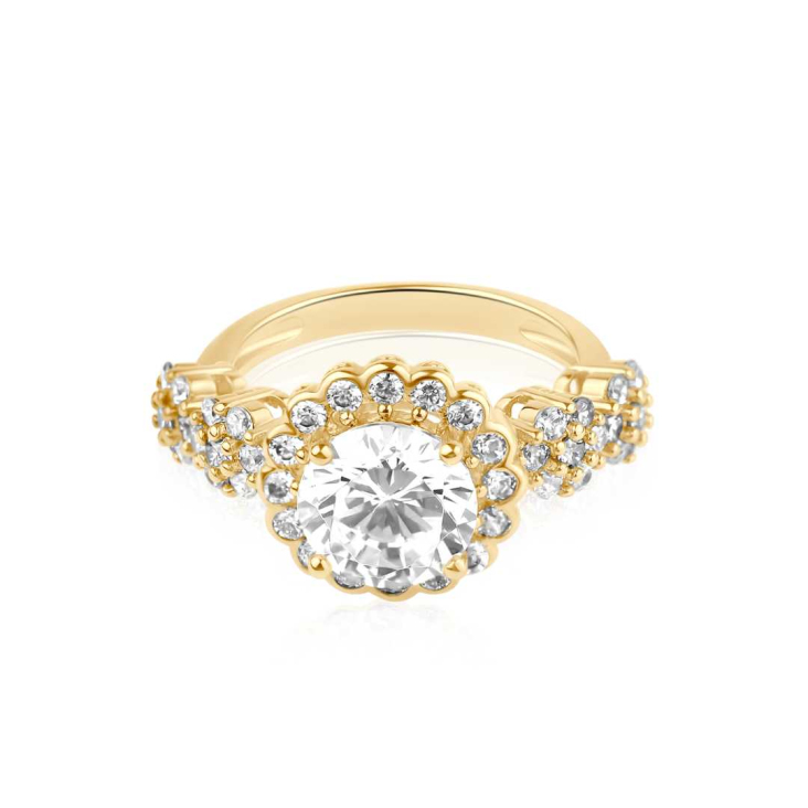 Bague Margueritte Excellence Plaqué Or 18K 3Mic