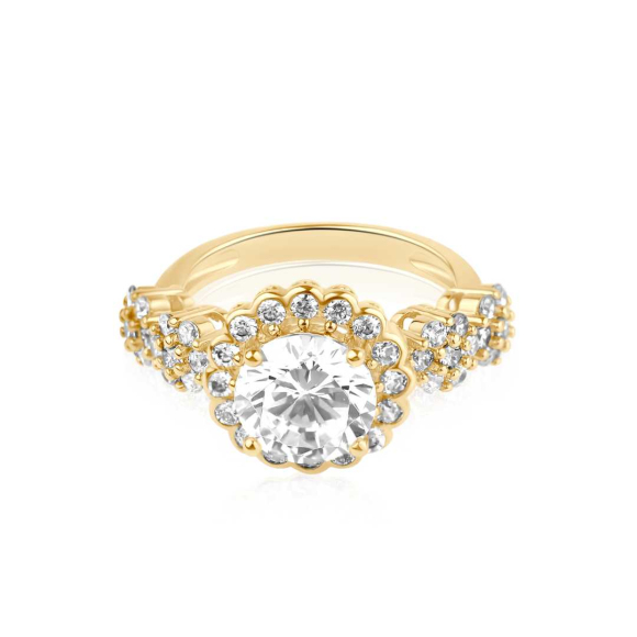 Bague Margueritte Excellence Plaqué Or 18K 3Mic