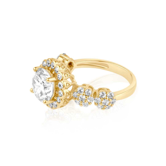 Bague Margueritte Excellence Plaqué Or 18K 3Mic