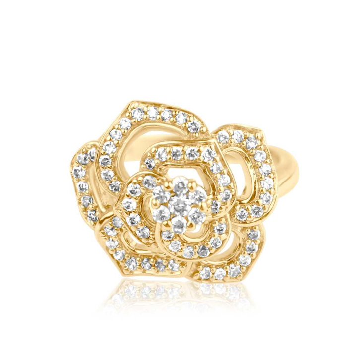 Bague Flower Excellence Plaqué Or 18K 3Mic