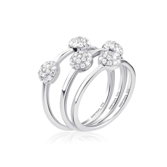 Bague Trio Excellence Argent 925 Rh