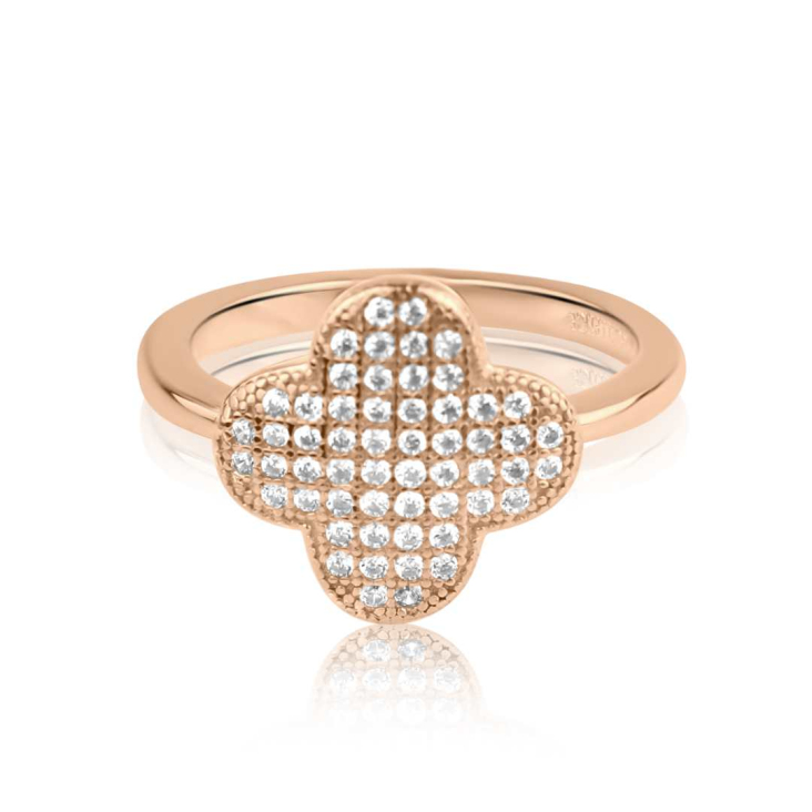 Bague Trefle Excellence Argent 925 R.Gold