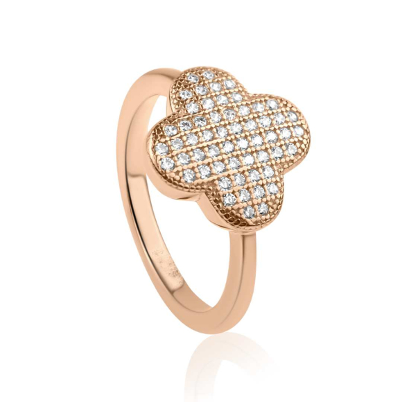 Bague Trefle Excellence Argent 925 R.Gold