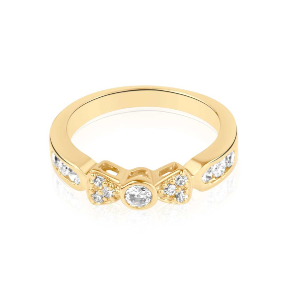 Bague Nœud Excellence Plaqué Or 18K 3Mic