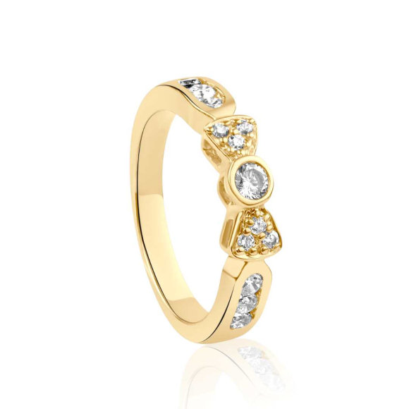 Bague Nœud Excellence Plaqué Or 18K 3Mic