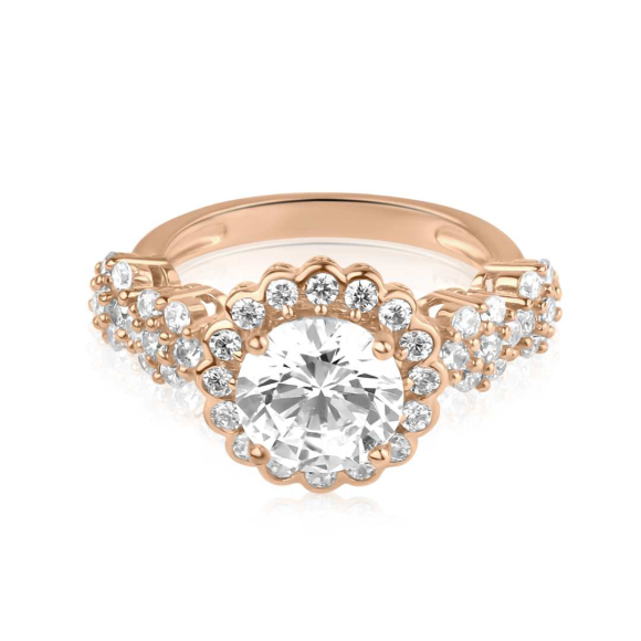 Bague Marguerite Excellence Argent 925 R.Gold